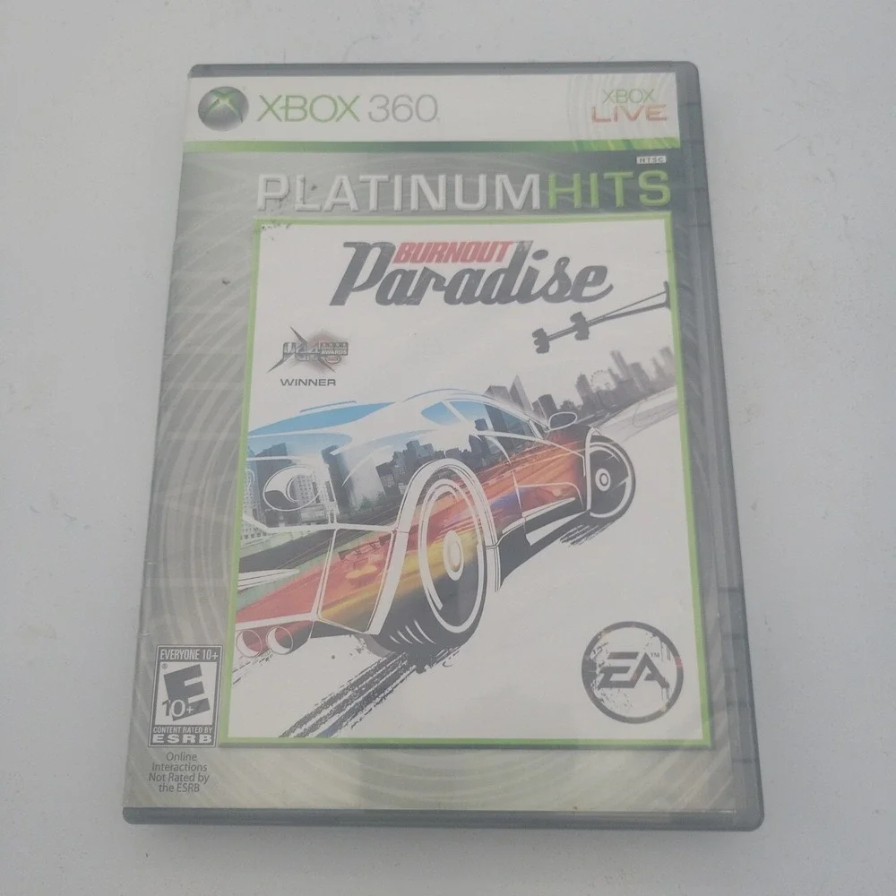 Burnout Paradise Microsoft Xbox 360 2008 Platinum Hits Racing Game CIB TESTED